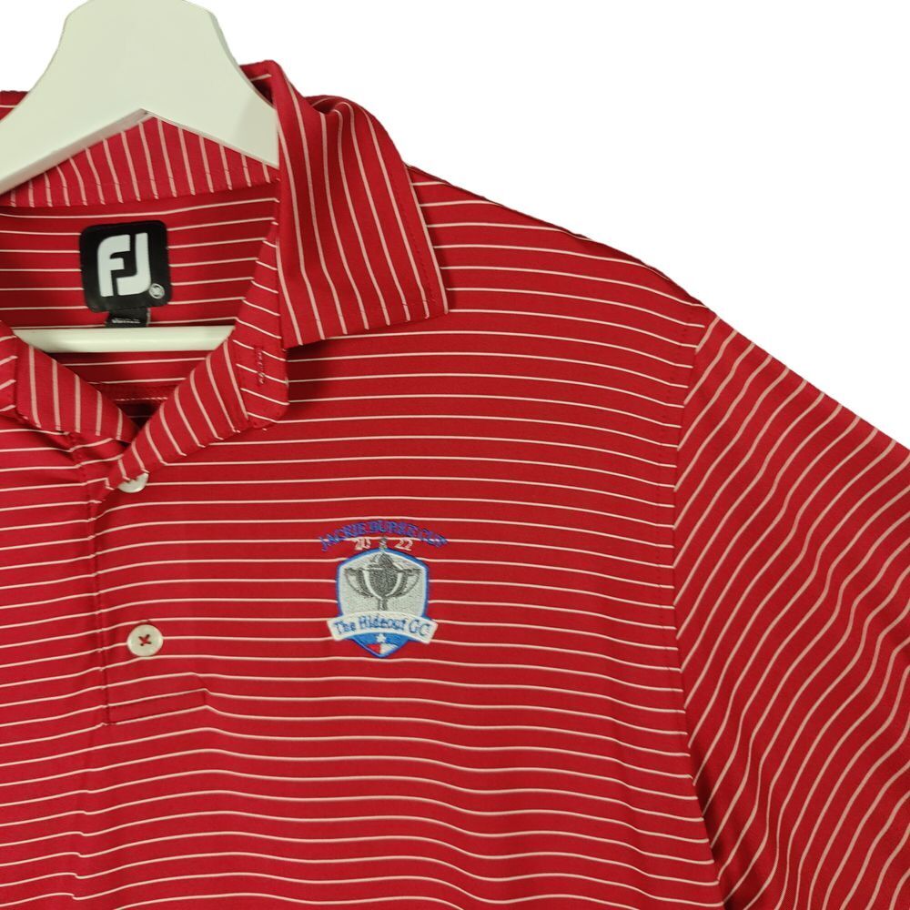 FOOTJOY Stripe Polo Mens Size M Jackie Burke Cup 2022 Hideout Golf Sporty Casual